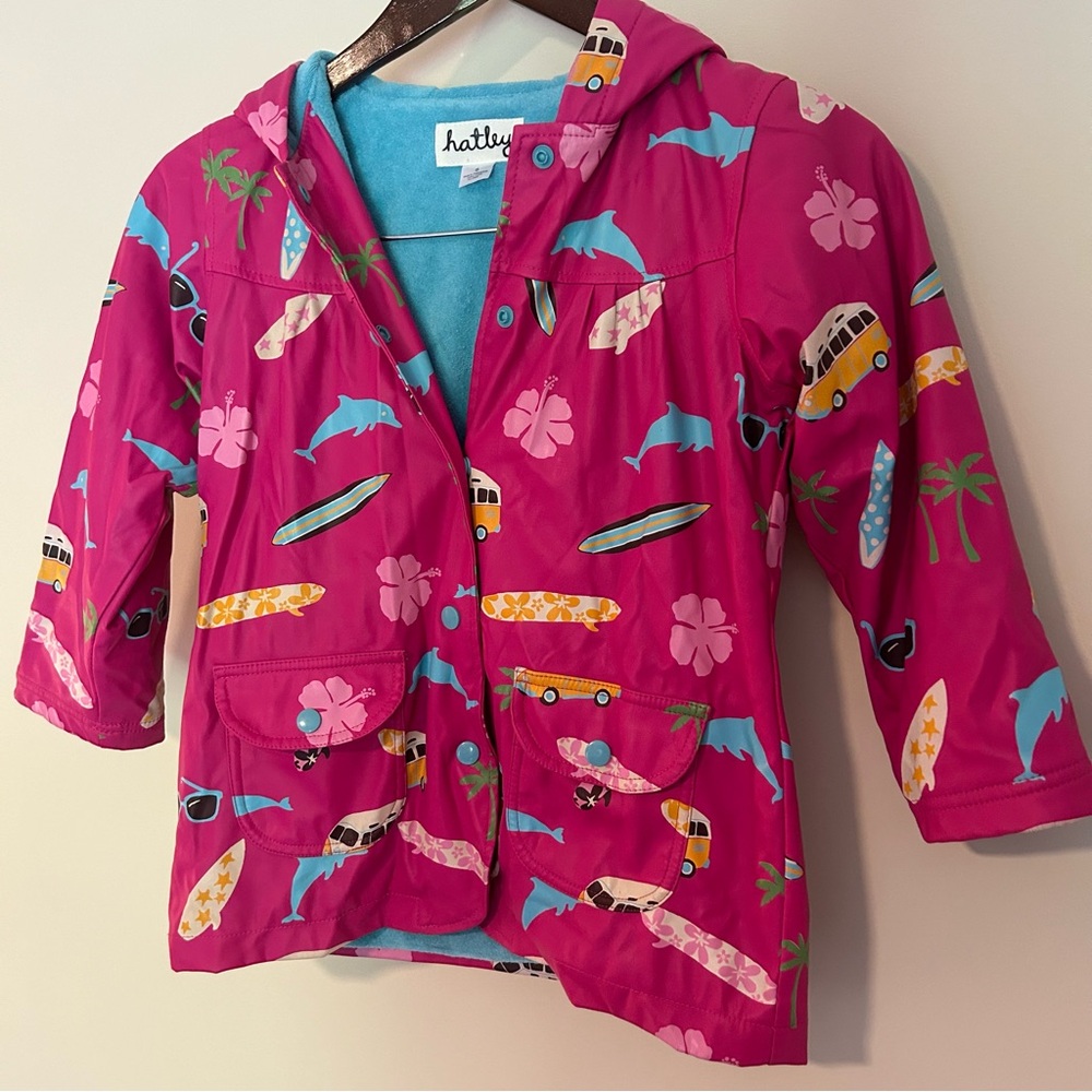 Hatley Surfer Girl Rain Jacket Sz 6 🏄‍♀️